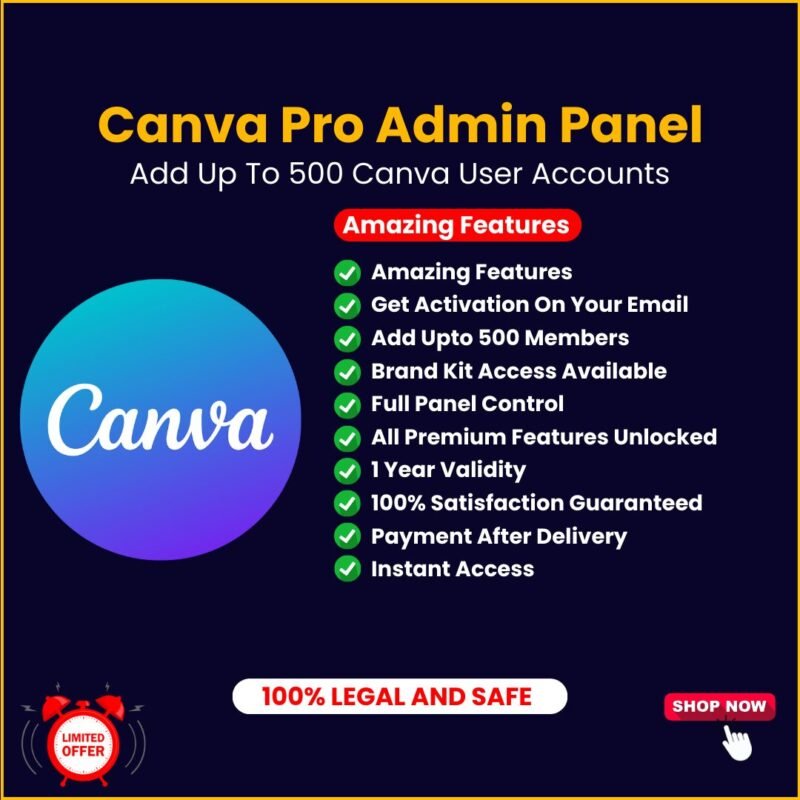 Canva Pro Admin Panel